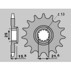 ПЕРЕДНЯ ЗІРКА JR CHT 2093 14 KAWASAKI ZX 6R '98-'02 (-1) (153514JT)