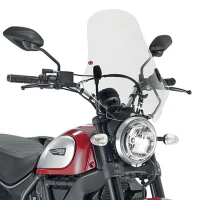 KAPPA СТІКЛО DUCATI SCRAMBLER 400 (16-19), SCRAMBLER ICON 800 (15-19) 48 X 43,5 CM PRZEZROCZYSTA - POTRZEBNE КРІПЛЕННЯ A7407A