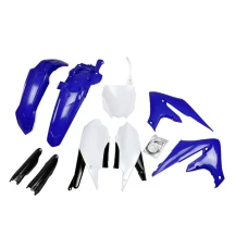 UFO 2024/01 КОМПЛЕКТ ПЛАСТІКОВ Z OSLONAMI ТЕЛЕСКОПІЧНИЙ (АМОРТИЗАТОРІВ) YAMAHA YZF 250 '19-'23, YZF 450 '18-'22 КОЛІР OEM СИНІЙ БІЛИЙ ЧОРНИЙ