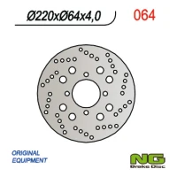 NG ДИСК ТОРМОЗНИЙ ЗАД SUZUKI AN 125/150 BURGMAN '02-'05 (220X64X4) (4X10,5MM)