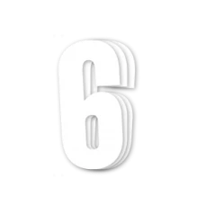 BLACKBIRD RACE НОМЕРИ БІЛА - PACK OF 3 CM.13X7 #6