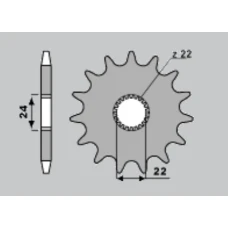 ПЕРЕДНЯ ЗІРКА CHT 406 17 APRILIA 125 RX '90-'02, RS 125 '93-'08 (JTF394.17)