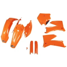 UFO КОМПЛЕКТ ПЛАСТІКОВ (ПОВНИЙ KIT) Z OSLONAMI ТЕЛЕСКОПІЧНИЙ (АМОРТИЗАТОРІВ) KTM SX / SXF '05-'06 КОЛІР OEM (КОЛІР ПОМАРАНЧ) (KT503E999)