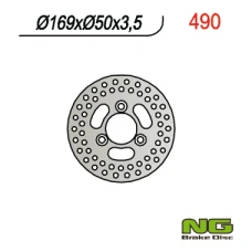 NG ДИСК ТОРМОЗНИЙ ПЕРІД KAWASAKI KSF 250 '96-'01, KEF 300 '01-'02 (169X50X3,5)