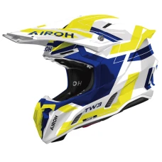 AIROH ШОЛОМ CROSS / ENDURO / ATV / QUAD TWIST 3 DYNASTY BLUE ЖОВТИЙ GLOSS КОЛІР ZOLTY/NIEBIESKI/BIALY РОЗМІР L