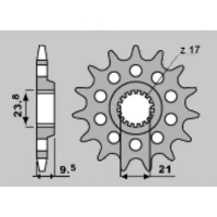 ПЕРЕДНЯ ЗІРКА JR CHT 2133 14 SUZUKI RMZ 450 '05-'13 (JTF1441.14)