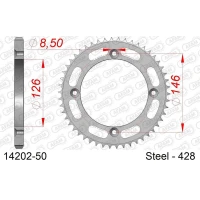 AFAM 2026/06 ШЕСТЕРНЯ ЗАД 805 50 SUZUKI DR 125SM (08-10), TS125R '89-'96, TS125X '84-'91 (LANC. 428) (JTR805.50)