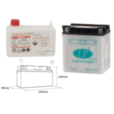 LANDPORT АКУМУЛЯТОР YB10L-A2 12V 11AH 136X91X146 (GB10LA2) OBSLUGOWY - ELEKTROLIT OSOBNO (4) UE2019/1148