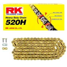 RK ЛАНЦЮГ ПРИВІДНИЙ GS520H-120 ЗАСТІБКА (CL) W КОМПЛЕКТІ КОЛІР ЗОЛОТИЙ
