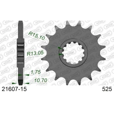 AFAM 2026/04 ШЕСТЕРНЯ ПЕРІД 2091 15 YAMAHA FZ8 '10-'15, MT 09 '14-'20, MT 07 '14-'24 TDM 900 '02-'13 (-1), TENERE 700 '20-'24 (JTF1591.15) (LANC. 525)