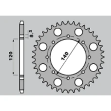 ПЕРЕДНЯ ЗІРКА JR CHT 511 13 KAWASAKI KLR 650 / KLX 650 (JTF509.13)