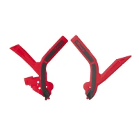 RACETECH (RTECH) 2025/12 КРИШКИ РАМИ (КОМПЛЕКТ) BI-MATERIAL СУПЕР GRIP BETA RR 250 / 300 / 350 / 390 / 430 / 480 '24, КОЛІР ЧЕРВОНИЙ / ЧОРНИЙ