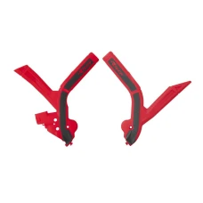 RACETECH (RTECH) 2025/12 КРИШКИ РАМИ (КОМПЛЕКТ) BI-MATERIAL СУПЕР GRIP BETA RR 250 / 300 / 350 / 390 / 430 / 480 '24, КОЛІР ЧЕРВОНИЙ / ЧОРНИЙ