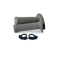 DOMINO ПЕРЕМИКАЧІ (GRIPY) ВИКЛЮЧЕНИЙ ROAD D-LOCK NA ОДНА ТРОС 2T (Z ADAPTERAMI ROLGAZU - KTM, HUSQVARNA, GASGAS, HONDA, KAWASAKI, SUZUKI, YAMAHA I ІНШІ) КОЛІР СІРИЙ