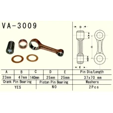 VESRAH ШАТУН SUZUKI LTA/LTF 500 VINSON '02-'07, QUADRUNER '98-'02, CF-MOTO 500, ARCTIC CAT XT 550/700 '09- (VA3009) (LTA500) (MADE IN JAPAN)