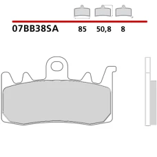 BREMBO 2026/03 КОЛОДКИ ДИСКОВІ ТОРМОЗНІ KH630 SINTER SA (SPIEK METALICZNY) ПЕРІД (ECE R90)