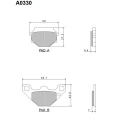 NISSIN 2024/10 КОЛОДКИ ДИСКОВІ ТОРМОЗНІ KH67 ПРЕМІУМ-КЛАС SEMI-METALLIC (SPIEK METALICZNY) (ECE R90) (MADE IN JAPAN)