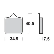 SBS КОЛОДКИ ДИСКОВІ ТОРМОЗНІ KH322 STREET EXCEL SINTER КОЛІР ЗОЛОТИЙ