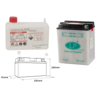 LANDPORT АКУМУЛЯТОР YB14-B2 12V 14AH 135X91X167 OBSLUGOWY - ELEKTROLIT OSOBNO (4) UE2019/1148