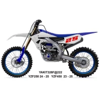 UFO 2025/04 КОМПЛЕКТ ПЛАСТІКОВ (ПОВНИЙ KIT) Z OSLONAMI ТЕЛЕСКОПІЧНИЙ (АМОРТИЗАТОРІВ) YAMAHA YZF 250 '24-'25, YZF 450 '23-'25 КОЛІР БІЛИЙ / СИНІЙ