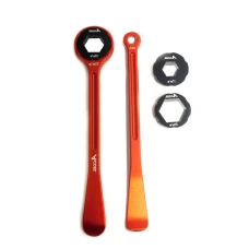ACCEL КОМПЛЕКТ ЛОЖОК ДЛЯ ШИН(23+24CM) ALU7075 KUTE З КЛЮЧАМИ 10,13,17,22,27,32 MM КОЛІР КОЛІР ПОМАРАНЧ