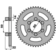 PBR ЗІРОЧКА ЗАД 3564 46 F APRILIA 50 RED ROSE (LANC. 415)