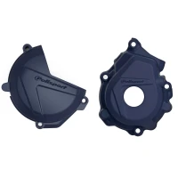 POLISPORT КОМПЛЕКТ ЗАХИСТ КРИШКИ (DEKLA) ГЕНЕРАТОР І ЗАХИСТ КРИШКИ КОМПЛЕКТА СЦЕПЛЕННЯ KTM SX-F/XC-F 250/350 '16-'22; HUSQVARNA FC 250/350 '16-'22 КОЛІР СИНІЙ (8461400003+8460400003)