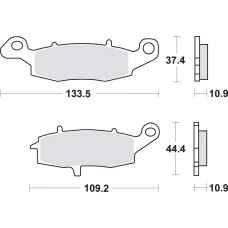 SBS АКЦІЯ КОЛОДКИ ДИСКОВІ ТОРМОЗНІ KH231/2 STREET EXCEL/RACING SINTER КОЛІР ЗОЛОТИЙ ЗАД ПІДХОДИТЬ DO: KAWASAKI VN900/1500/1600/1700/2000, SUZUKI INTRUDER 1500