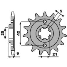 PBR ЗІРОЧКА ПЕРІД 576 19 18NC YAMAHA XT 350 85-00 (LANC. 428) (JTF576.19)