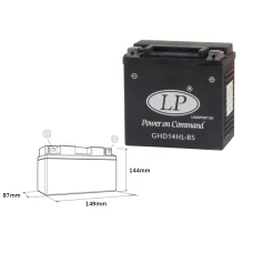 LANDPORT АКУМУЛЯТОР ZELOWY GHD14H-3 12V 14AH 149X87X144 BEZOBSLUGOWY - ZALANY - ЗАМІНЮЄ GHD14HLBS L (4)