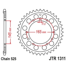 ЗАДНЯ ЗІРКА JR 4367 45 HONDA NTV 650 BRO'S '88-91', NT/NTV/VFR 400 '87-91' (436745JT) (LANC.525)