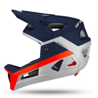 UFO 2026/04 ШОЛОМ ВЕЛОСИПЕДИ MTB / E-BIKE DEFCON-TWO Z WYPINANA SZCZEKA КОЛІР BIALY/NIEBIESKI/POMARANCZOWY РОЗМІР XS/S/M (HE15002CBXS/S/M)