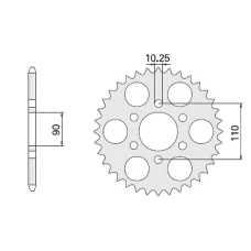 CHT ЗІРОЧКА ЗАД 850 33 (850 33) YAMAHA XJ/XS 650