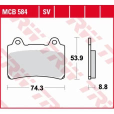 TRW LUCAS ZF КОЛОДКИ ДИСКОВІ ТОРМОЗНІ KH123 ORGANIC YAMAHA FZR 750/1000 GENESIS '86-'88, TRX 850 '96-'99, FJ 1200 '91-'95, XJR 1200 '96-'98, XVZ 1300 ROYAL STAR '96-'01, XVZ 1300 VENTURE ROYAL '86-'92 ПЕРІД