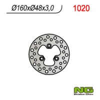 NG ДИСК ТОРМОЗНИЙ ПЕРІД SUZUKI LTR 450 (06-12) (160X48X3) (3X10,5MM)