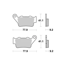 SBS BRAKEPADS КАРБОНОВОГО СРІБНИЙ