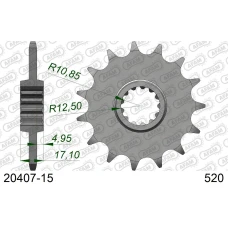 AFAM 2026/04 ШЕСТЕРНЯ ПЕРІД 2042 15 HONDA CB 500F/X '13-'15, CBR 500R '13-'16, NC 700 '12-'14, CT/CTX 700 14 (JTF1381.15) (LANC. 520)
