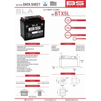 BS АКУМУЛЯТОР BTX5L (FA) (YTX5L-BS) 12V 4AH 114X71X106 BEZOBSLUGOWY - ZALANY (70A) (8)