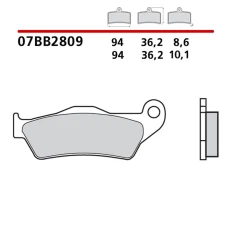 BREMBO 2026/03 КОЛОДКИ ДИСКОВІ ТОРМОЗНІ KH363 GENUINE КАРБОН CERAMIC (POLMETALICZNE MIESZANKA OEM) ПЕРІД/ЗАД