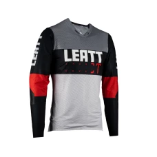 LEATT (НОВИНКА 2023) СОРОЧКА ROWEROWA MTB GRAVITY 4.0 JERSEY TITANIUM КОЛІР SZARY/CZARNY/CZERWONY РОЗМІР L