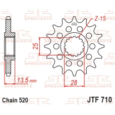 JT ШЕСТЕРНЯ ПЕРІД 2344 16 APRILIA TUAREG 660 '21-'24, CAGIVA SXT / ELEPHANT 125 '83-'88 (234416JT) (LANC. 520)