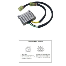 DZE РЕГУЛЯТОР НАПРУГИ KTM 125/150/250/300/350/450/400 EXC/EXC-F/XC/XC-W/XCF-W '17-'23; HUSQVARNA 150/250/300/350/450/501 FE/TE/TX '17-'23 (79611034000)