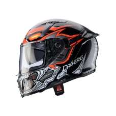 CABERG ШОЛОМ INTEGRALNY AVALON X GURKHA КОЛІР ЧОРНИЙ/СІРИЙ/ПОМАРАНЧЕВИЙ FLUO РОЗМІР L