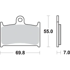 SBS КОЛОДКИ ДИСКОВІ ТОРМОЗНІ KH145 / KH236 STREET EXCEL SINTER SUZUKI RF 900 '94-'97, GSF 1200 BANDIT '97-'00 КОЛІР ЗОЛОТИЙ