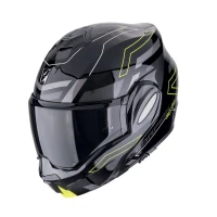 SCORPION ШОЛОМ SZCZEKOWY (SZCZEKA DO ЗАДУ) EXO-TECH EVO CONQUER BLACK/NEON ЖОВТИЙ КОЛІР  ЧОРНИЙ/ЖОВТИЙFLUO РОЗМІР L