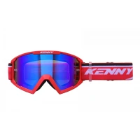 KENNY RACING ОКУЛЯРИ МОДЕЛЬ TRACK+ RED - BLUE LENS - КОЛІР CZERWONY/BIALY СКЛО NIEBIESKIE ЗЕРКАЛО