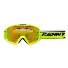 KENNY RACING ОКУЛЯРИ МОДЕЛЬ TRACK+ KID / JUNIOR / DZIECIECE NEON ЖОВТИЙ - RED LENS - КОЛІР ЖОВТИЙ FLUO/CZARNY ХВІРТКА ЧЕРВОНА ЗЕРКАЛО