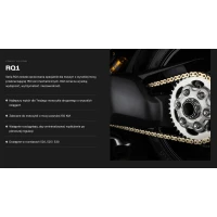 TSUBAKI OGNIWO LACZACE ЗАСТІБКА DO ЛАНЦЮГА 520 RQ1 PROFESSIONAL ROAD X-RING CHAIN КОЛІР ЗОЛОТИЙ