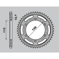 ЗАДНЯ ЗІРКА GROSSKOPF 241 48 YAMAHA YZF-R6 '03-'05,YZF- R6 S '06-'10 (КОНВЕРСІЯ NA ЛАНЦЮГ 530) (JTR479.48)