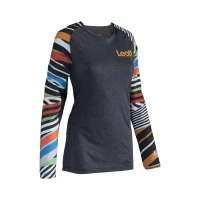 LEATT (НОВИНКА 2024) СОРОЧКА ROWEROWA (DAMSKA) MTB ALLMTN 3.0 JERSEY WOMEN STRIPES КОЛІР SZARY/MULTICOLOR РОЗМІР L